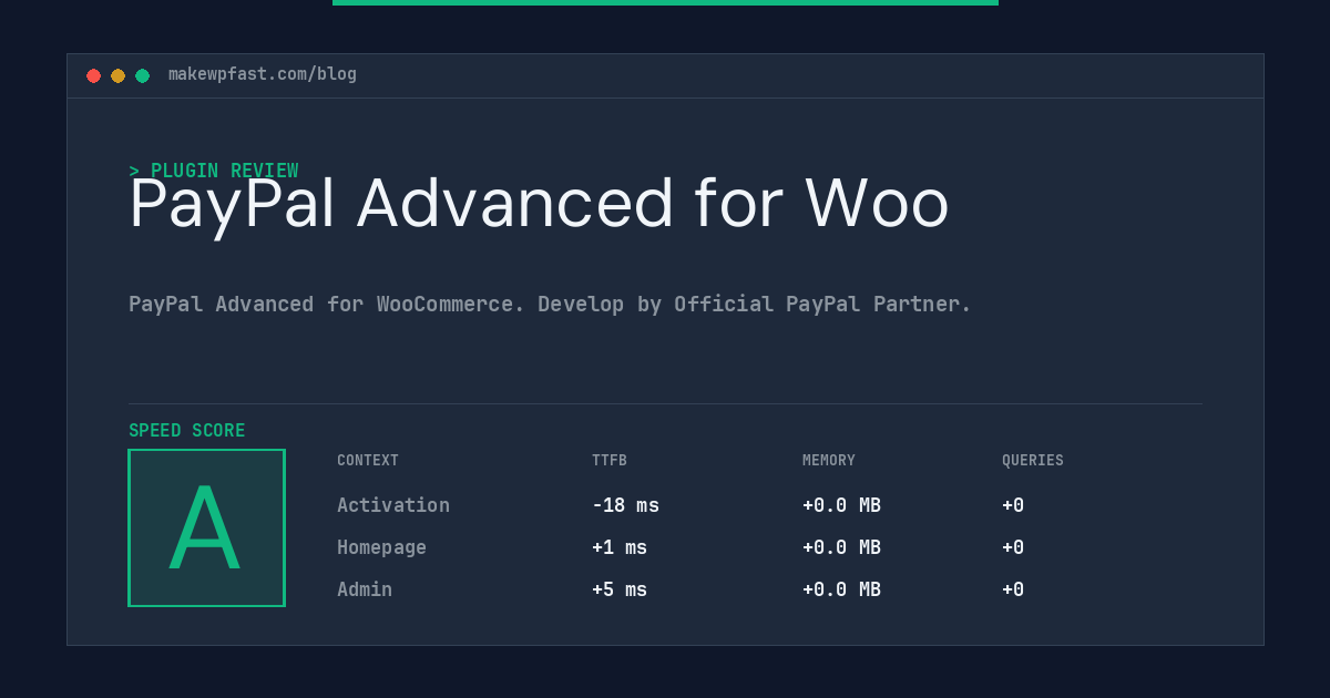 PayPal Advanced for Woo - MakeWPFast