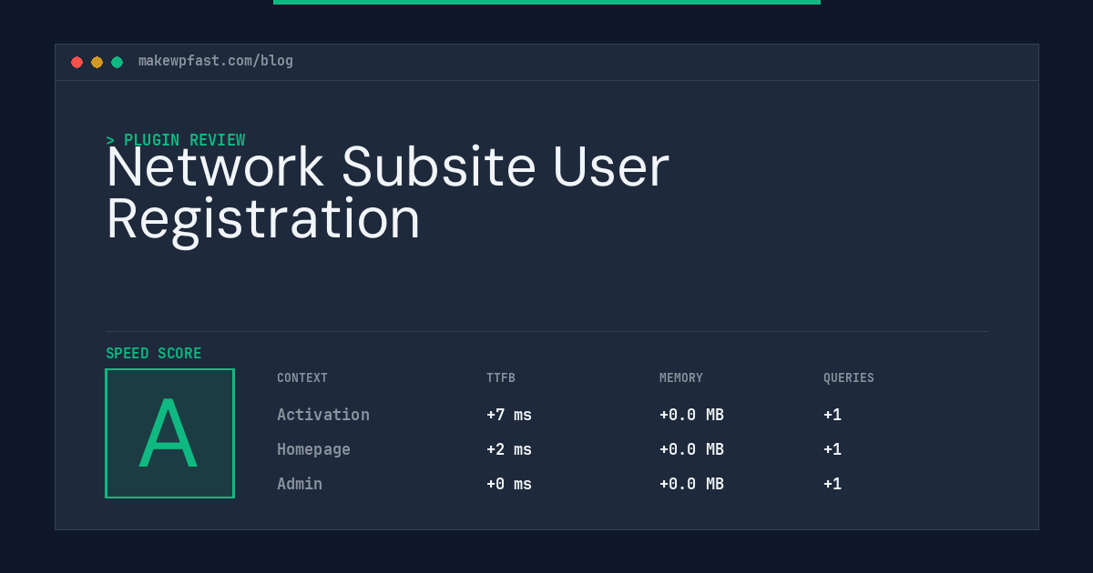 Network Subsite User Registration - MakeWPFast