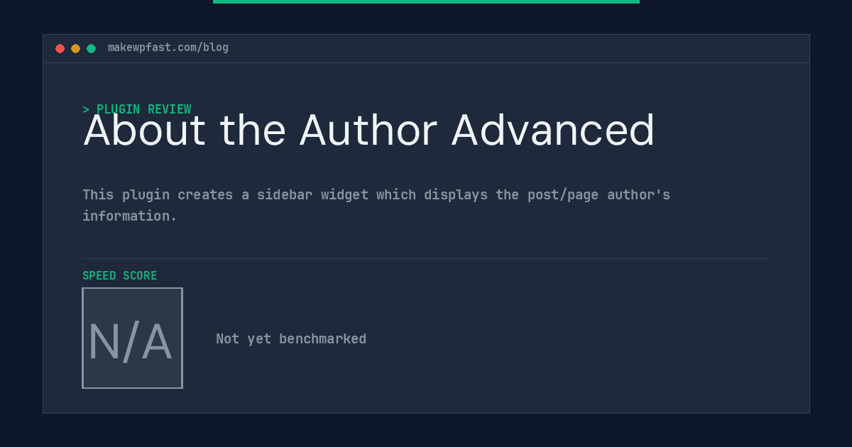 About the Author Advanced - MakeWPFast