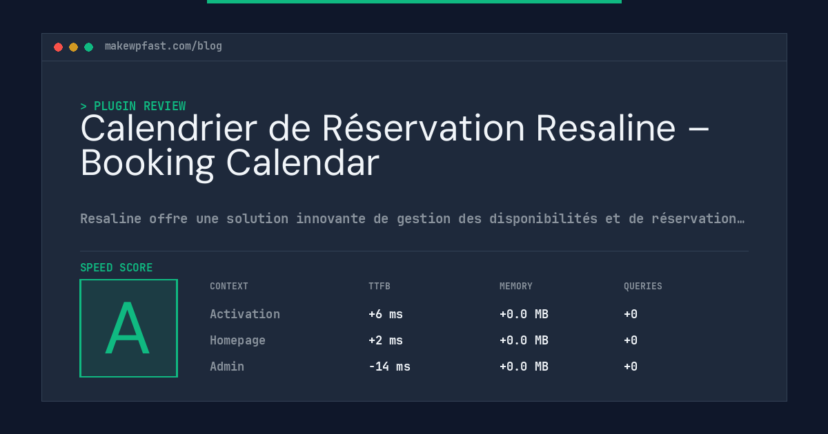 Calendrier de Réservation Resaline – Booking Calendar - MakeWPFast