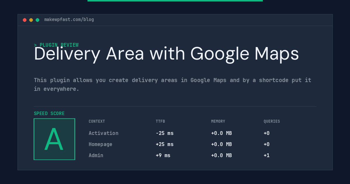 Delivery Area with Google Maps - MakeWPFast