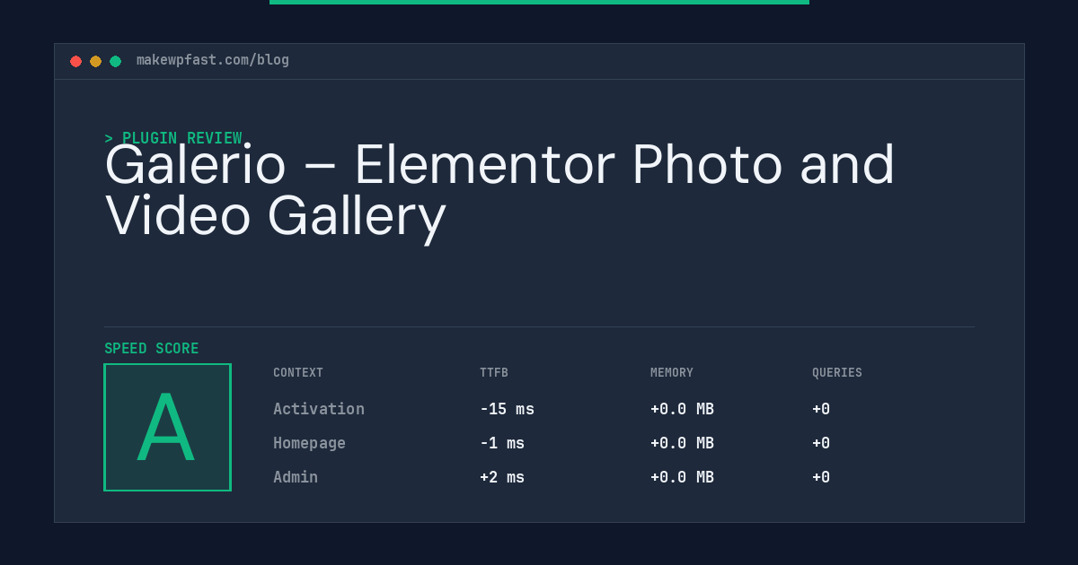 Galerio – Elementor Photo and Video Gallery - MakeWPFast