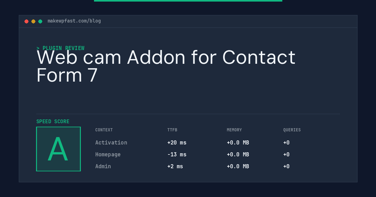 Web cam Addon for Contact Form 7 - MakeWPFast