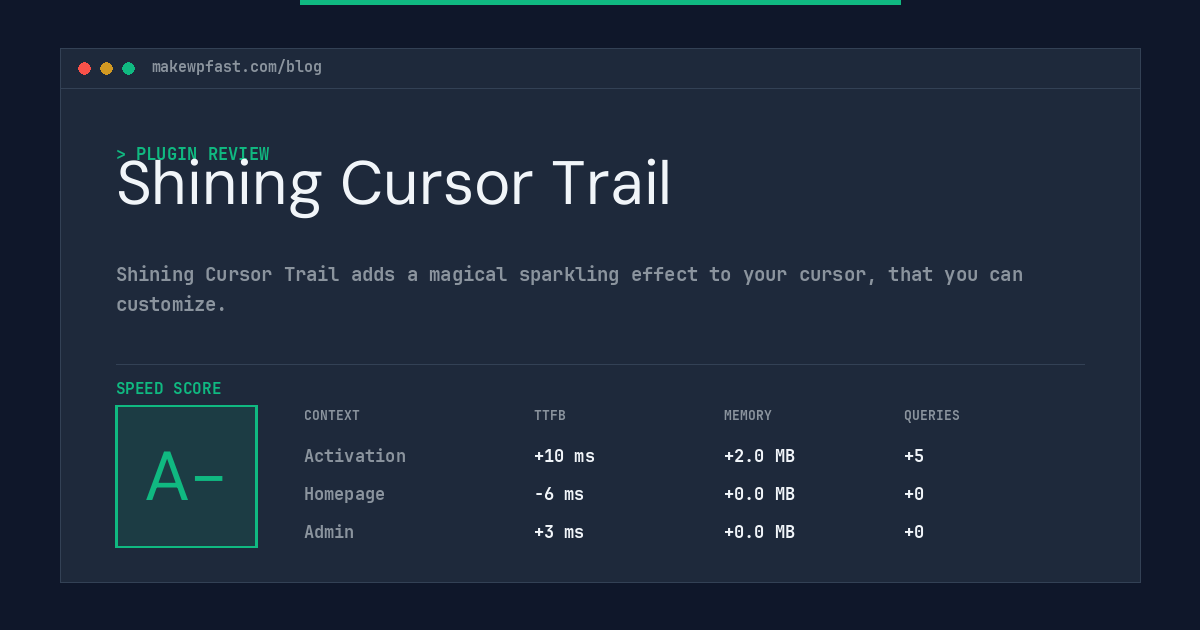 Shining Cursor Trail - MakeWPFast