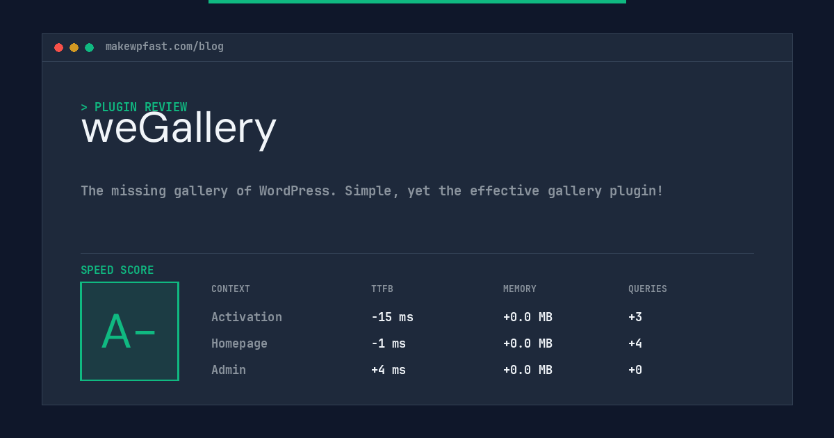weGallery - MakeWPFast