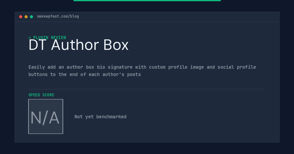 DT Author Box - MakeWPFast