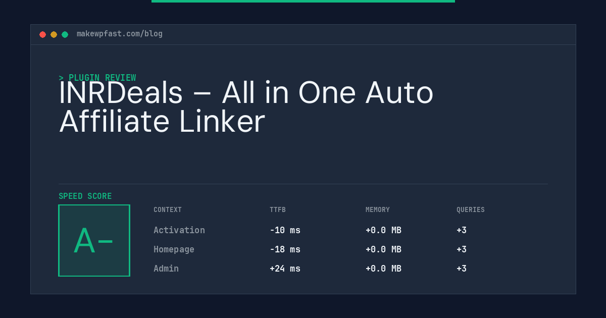 INRDeals – All in One Auto Affiliate Linker - MakeWPFast