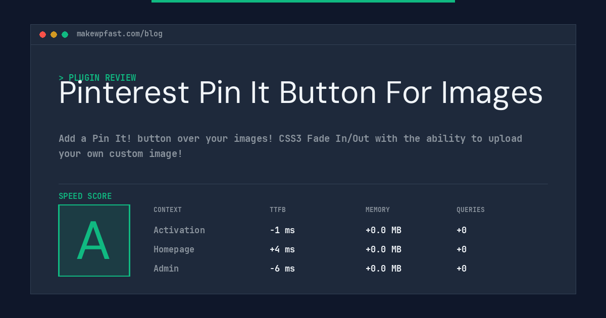 Pinterest Pin It Button For Images - MakeWPFast