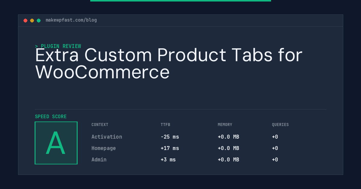 Extra Custom Product Tabs for WooCommerce - MakeWPFast