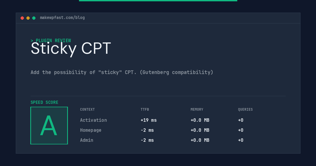 Sticky CPT - MakeWPFast