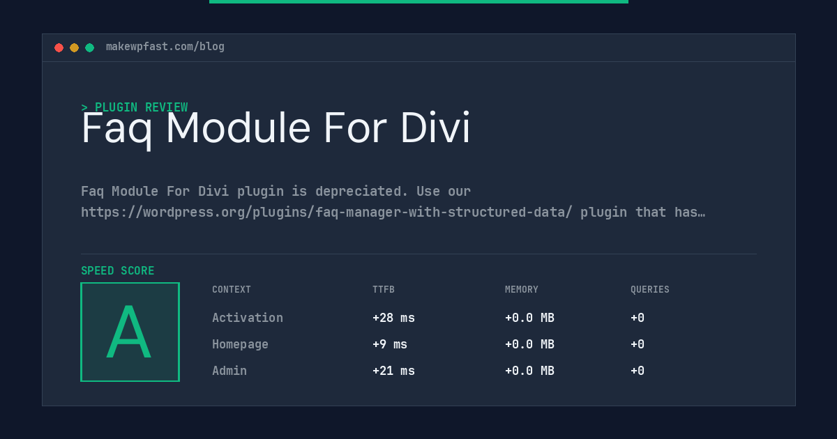 Faq Module For Divi - MakeWPFast