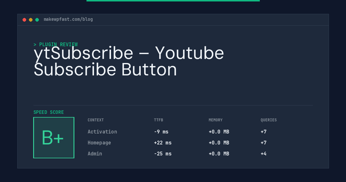 ytSubscribe – Youtube Subscribe Button - MakeWPFast
