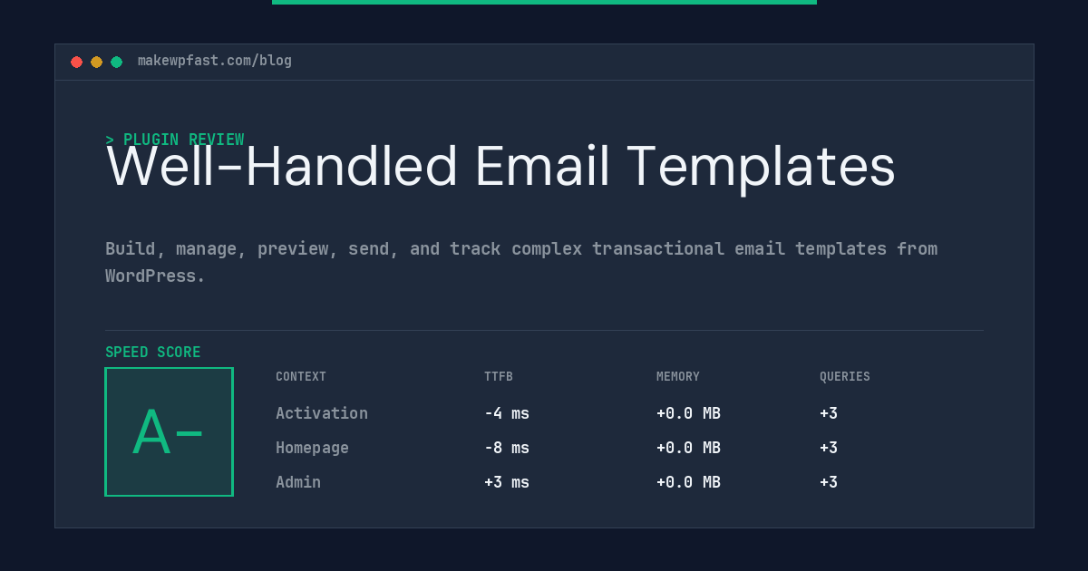 Well-Handled Email Templates - MakeWPFast
