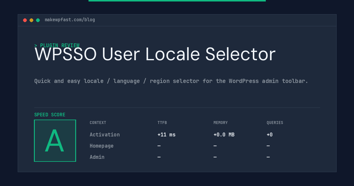 WPSSO User Locale Selector - MakeWPFast