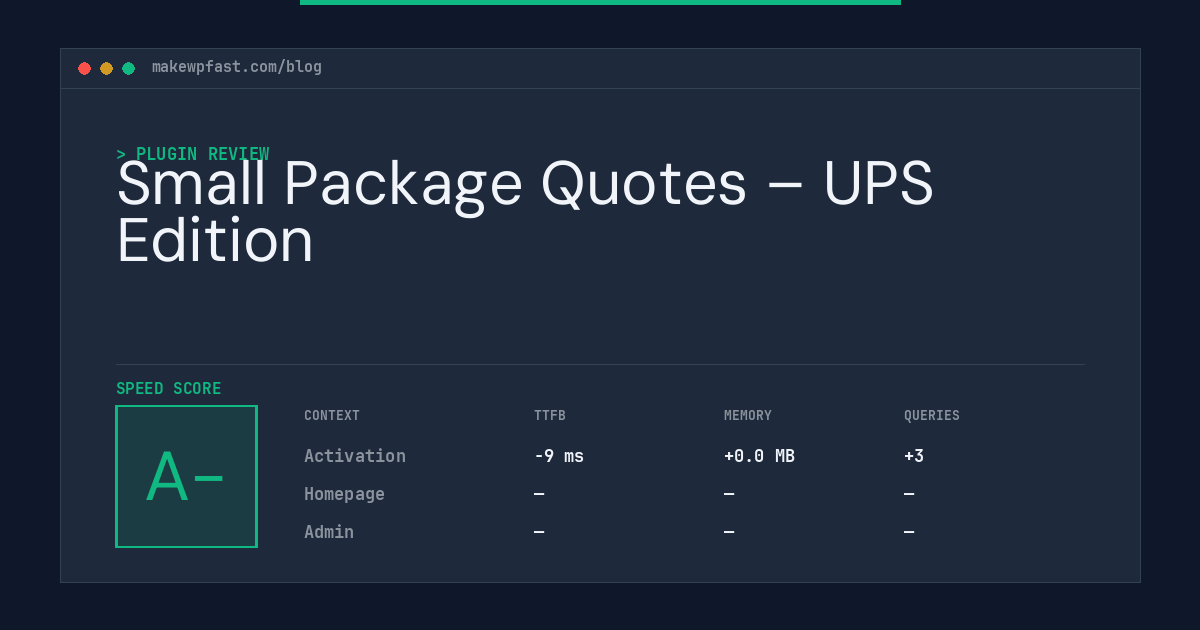 Small Package Quotes – UPS Edition - MakeWPFast