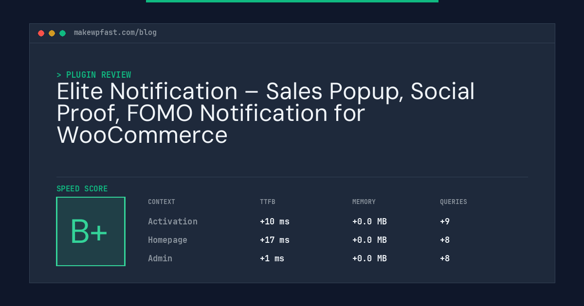 Elite Notification – Sales Popup, Social Proof, FOMO Notification for WooCommerce - MakeWPFast