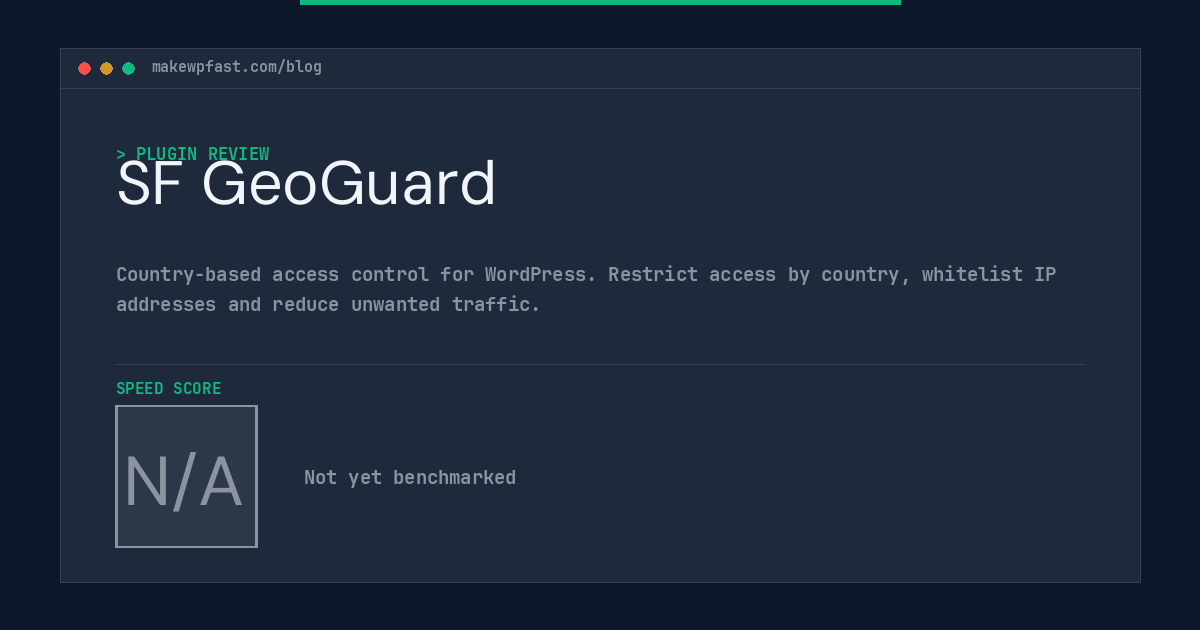SF GeoGuard - MakeWPFast