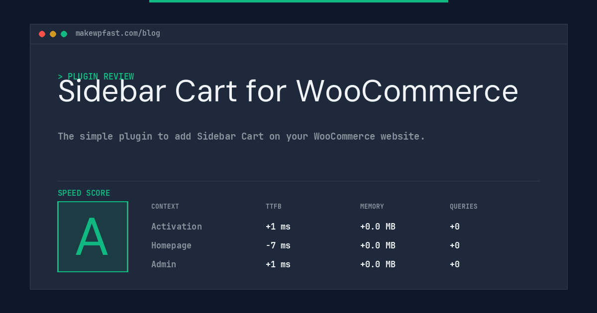 Sidebar Cart for WooCommerce - MakeWPFast