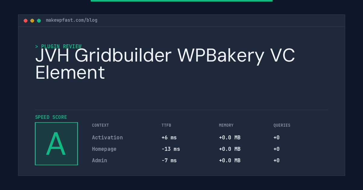 JVH Gridbuilder WPBakery VC Element - MakeWPFast