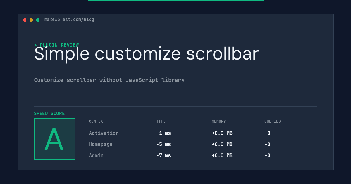 Simple customize scrollbar - MakeWPFast