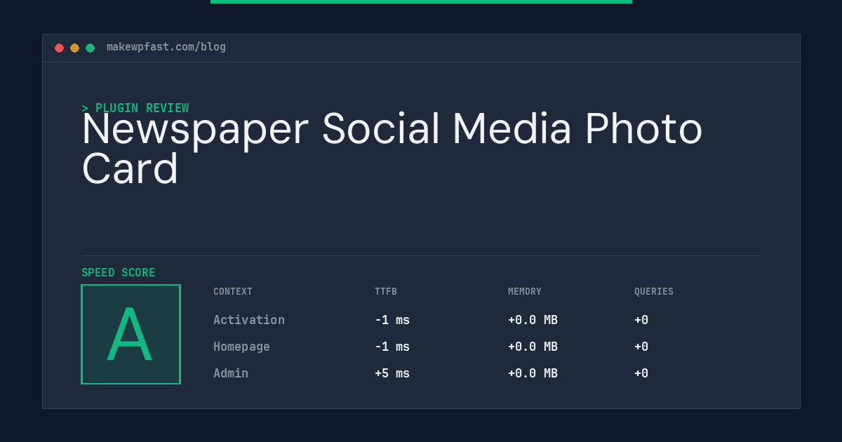 Newspaper Social Media Photo Card - MakeWPFast