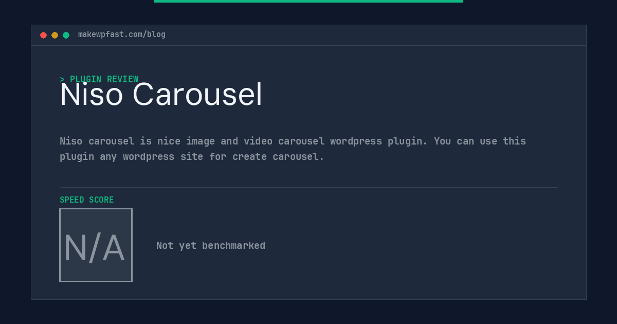 Niso Carousel - MakeWPFast