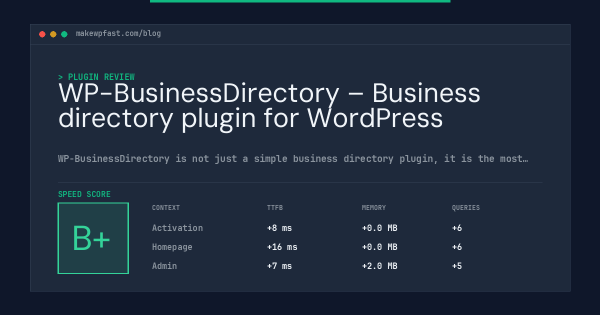 WP-BusinessDirectory – Business directory plugin for WordPress - MakeWPFast