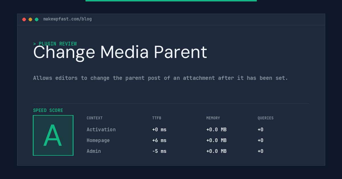 Change Media Parent - MakeWPFast