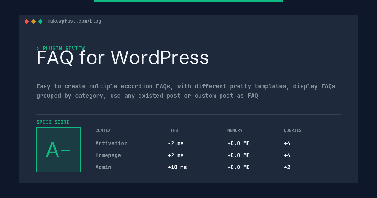 FAQ for WordPress - MakeWPFast