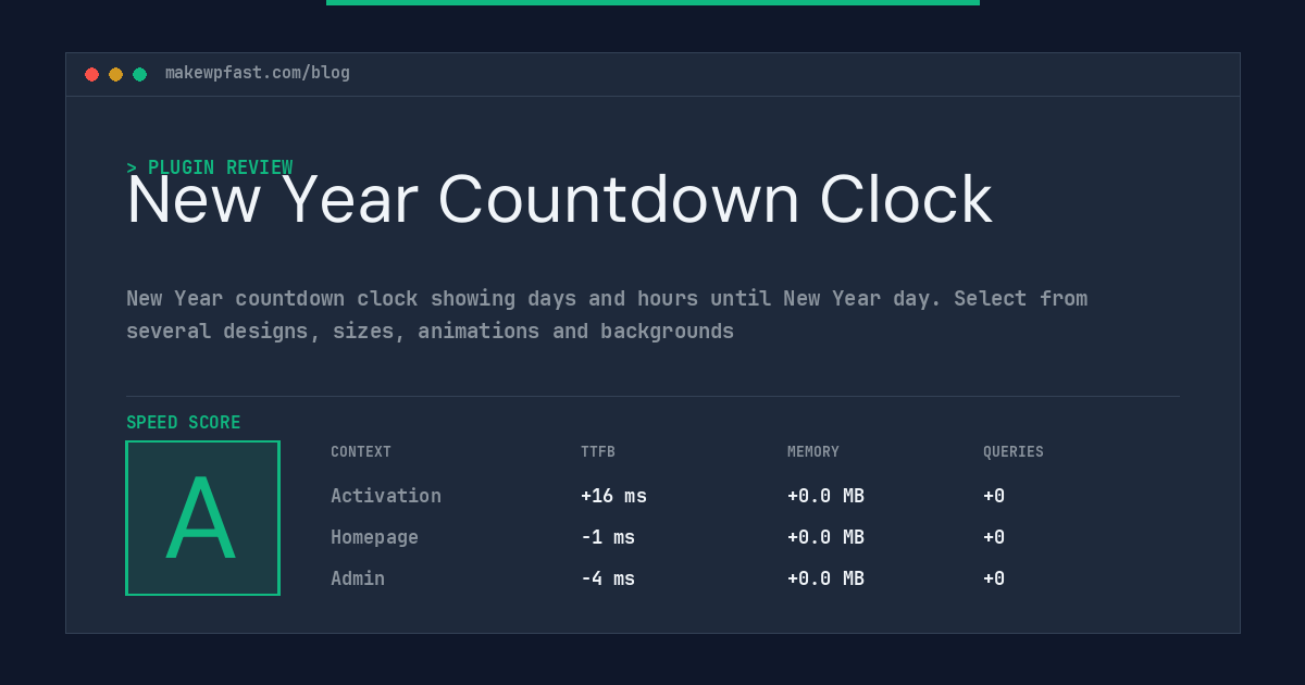 New Year Countdown Clock - MakeWPFast