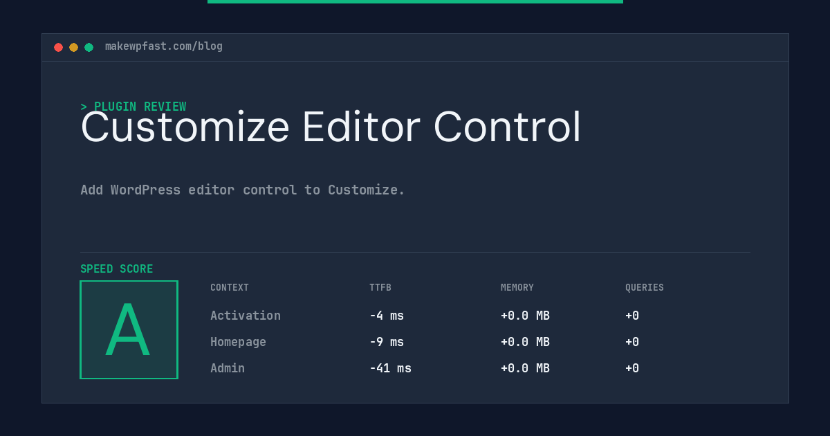 Customize Editor Control - MakeWPFast