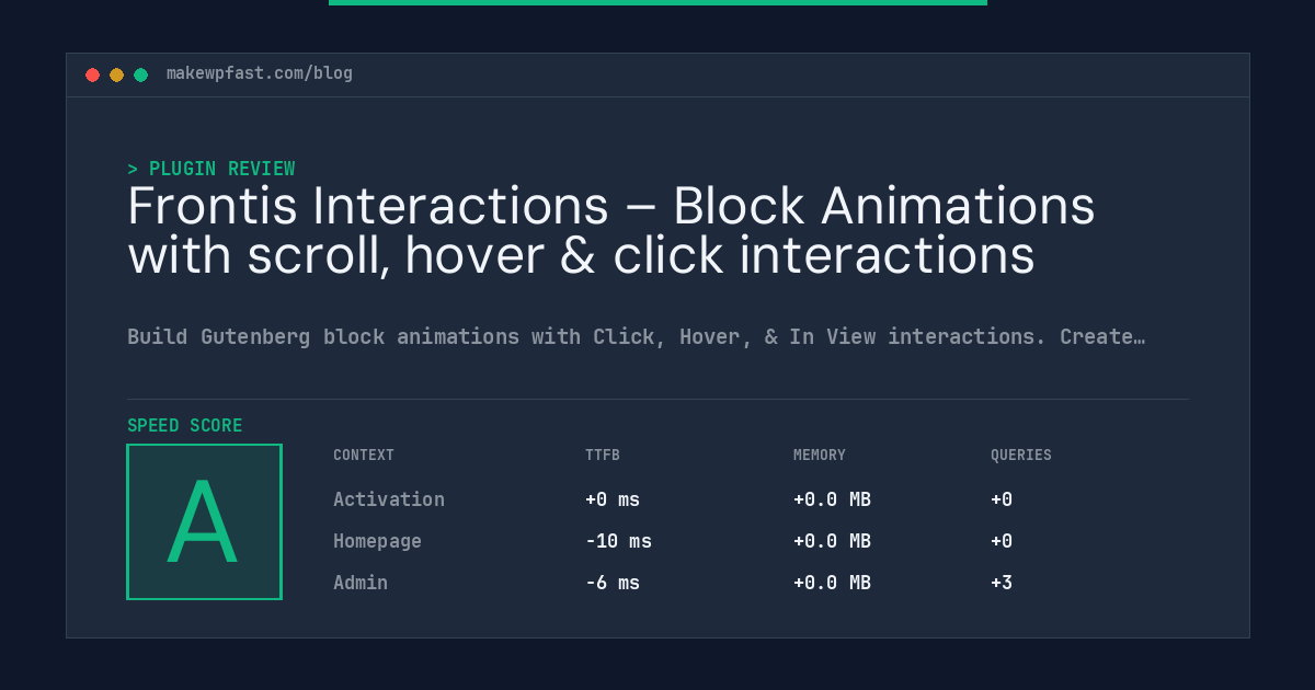 Frontis Interactions – Block Animations with scroll, hover & click interactions - MakeWPFast