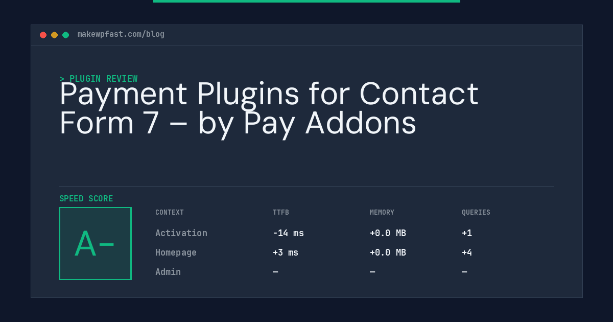 Payment Plugins for Contact Form 7 – by Pay Addons - MakeWPFast