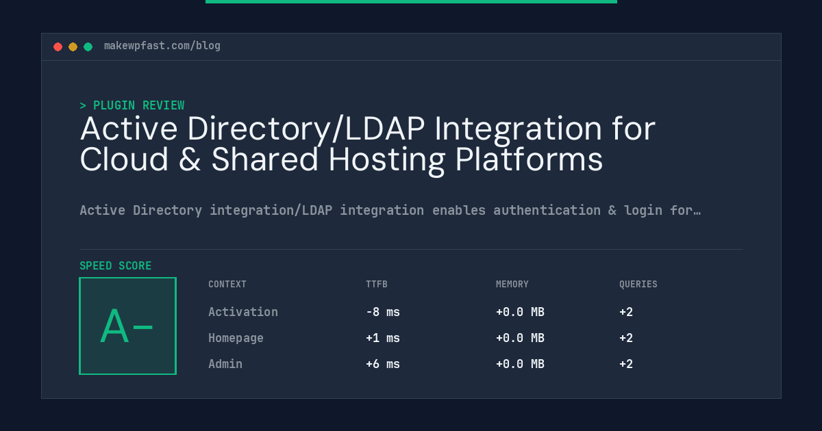 Active Directory/LDAP Integration for Cloud & Shared Hosting Platforms - MakeWPFast
