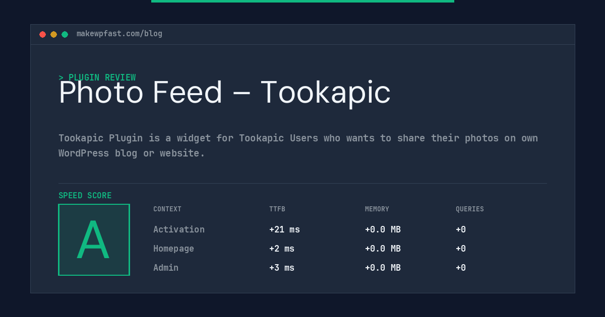 Photo Feed – Tookapic - MakeWPFast