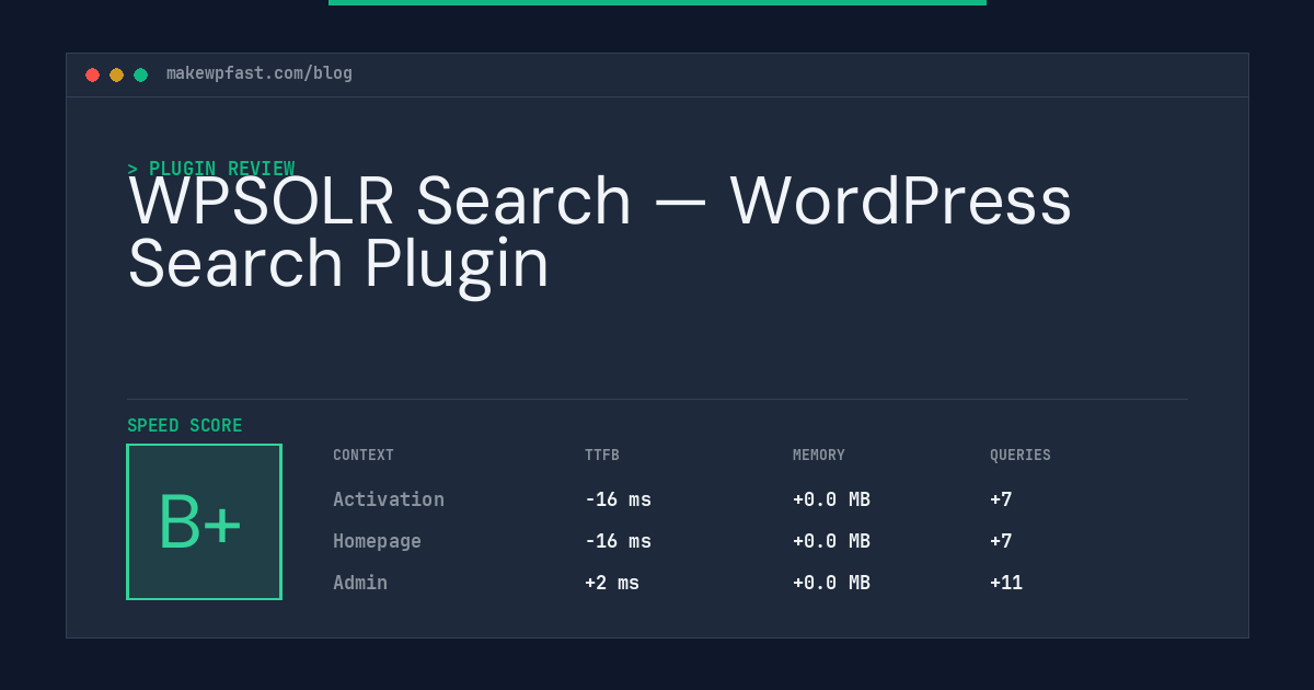 WPSOLR Search — WordPress Search Plugin - MakeWPFast
