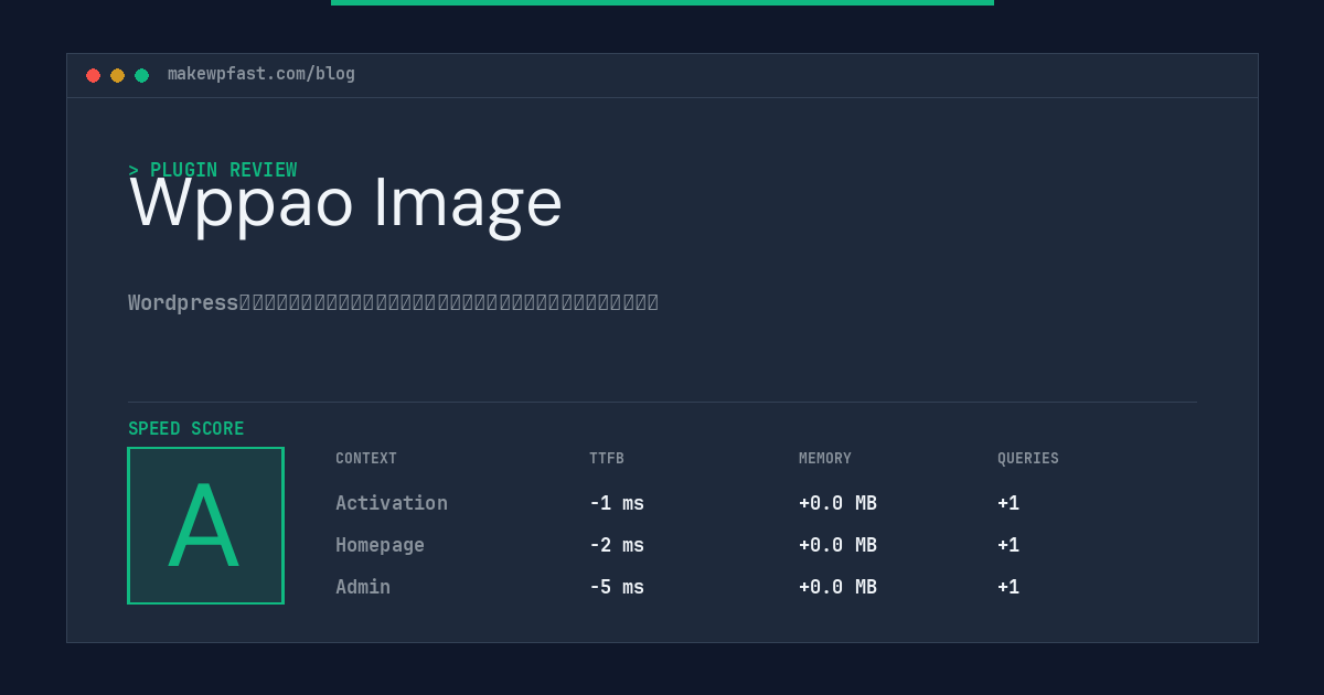 Wppao Image - MakeWPFast