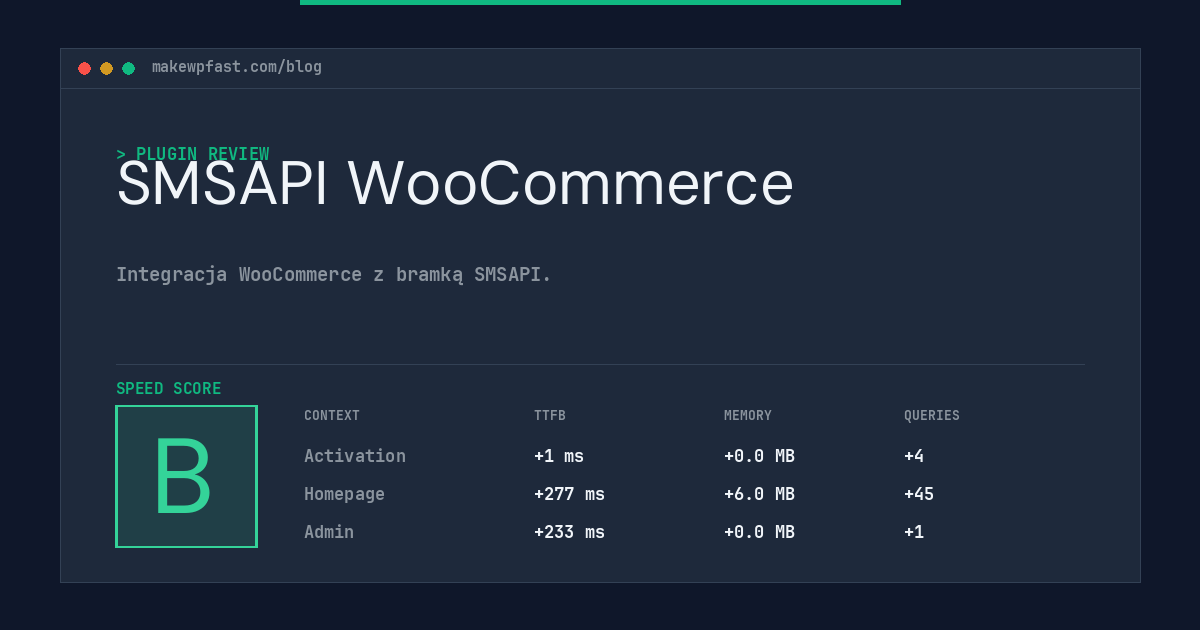 SMSAPI WooCommerce - MakeWPFast