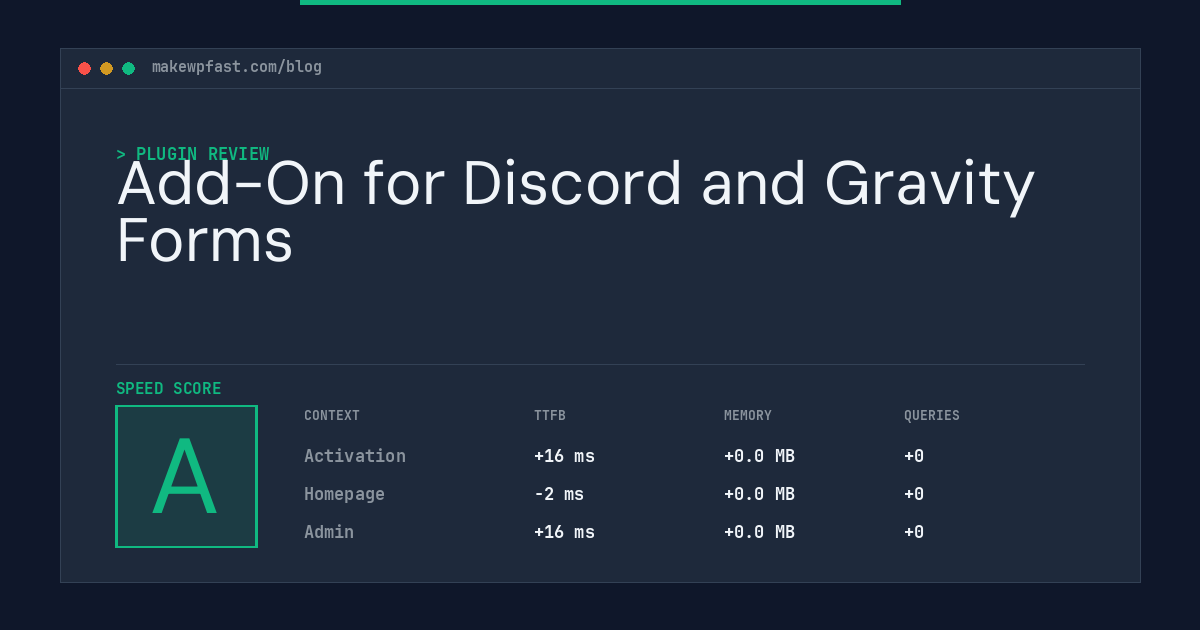 Add-On for Discord and Gravity Forms - MakeWPFast
