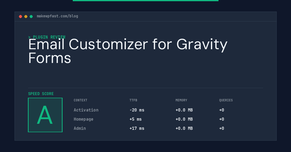 Email Customizer for Gravity Forms - MakeWPFast