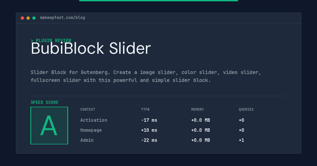 BubiBlock Slider - MakeWPFast