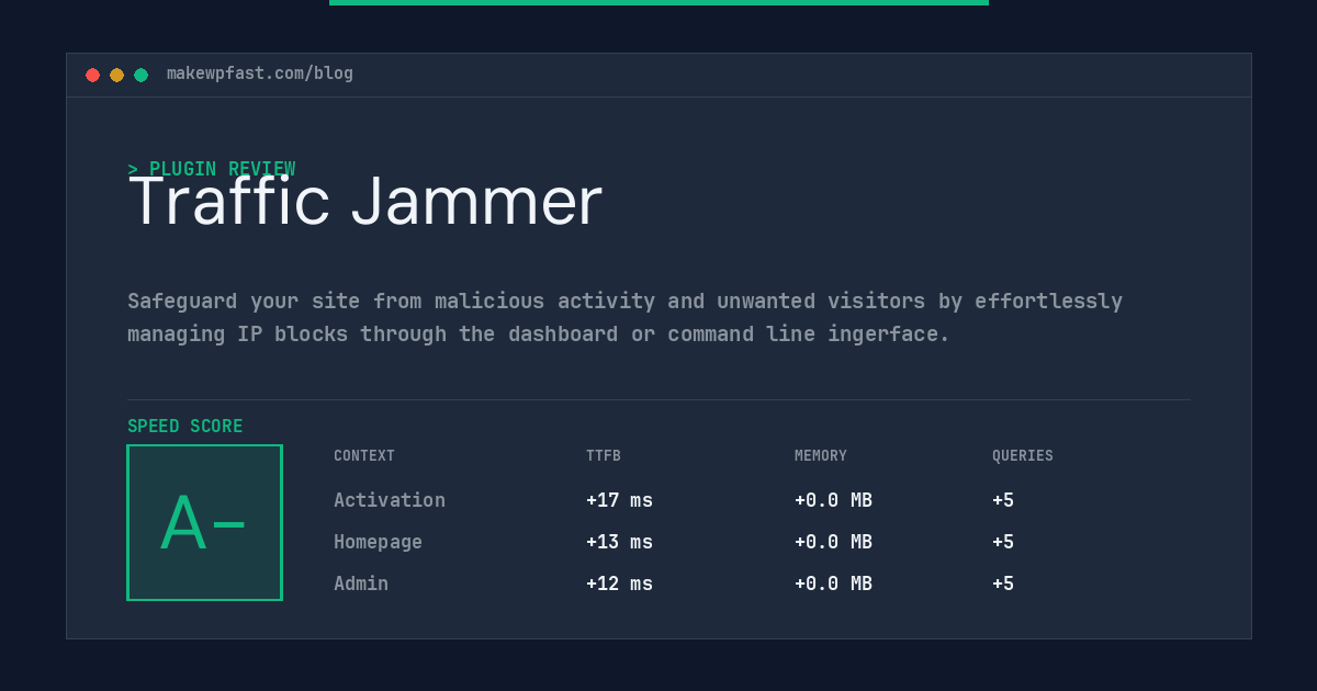 Traffic Jammer - MakeWPFast