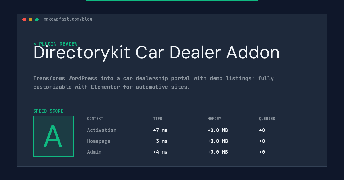 Directorykit Car Dealer Addon - MakeWPFast