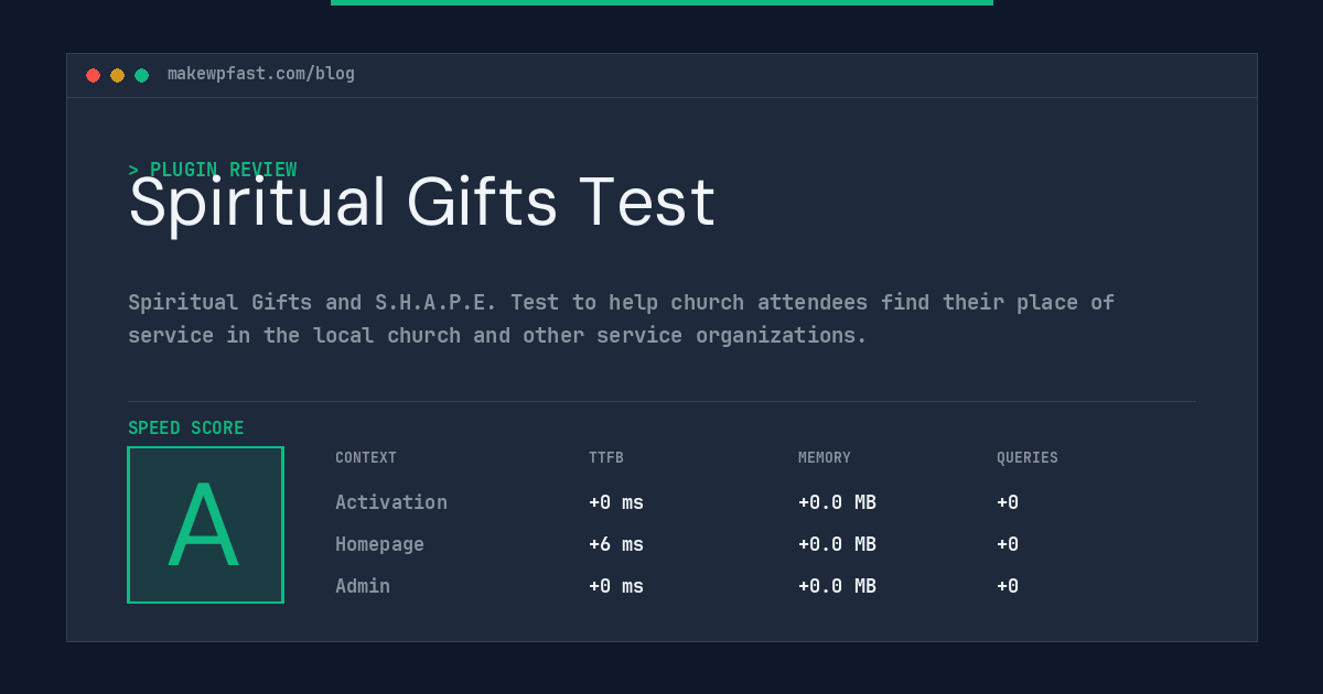 Spiritual Gifts Test - MakeWPFast