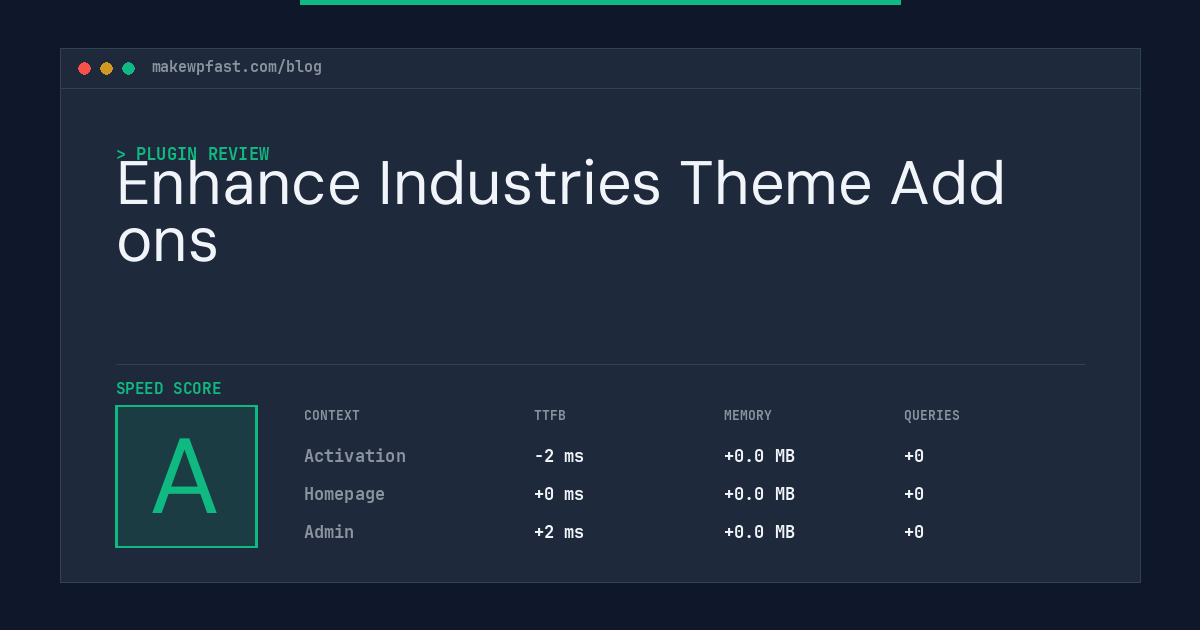 Enhance Industries Theme Add ons - MakeWPFast