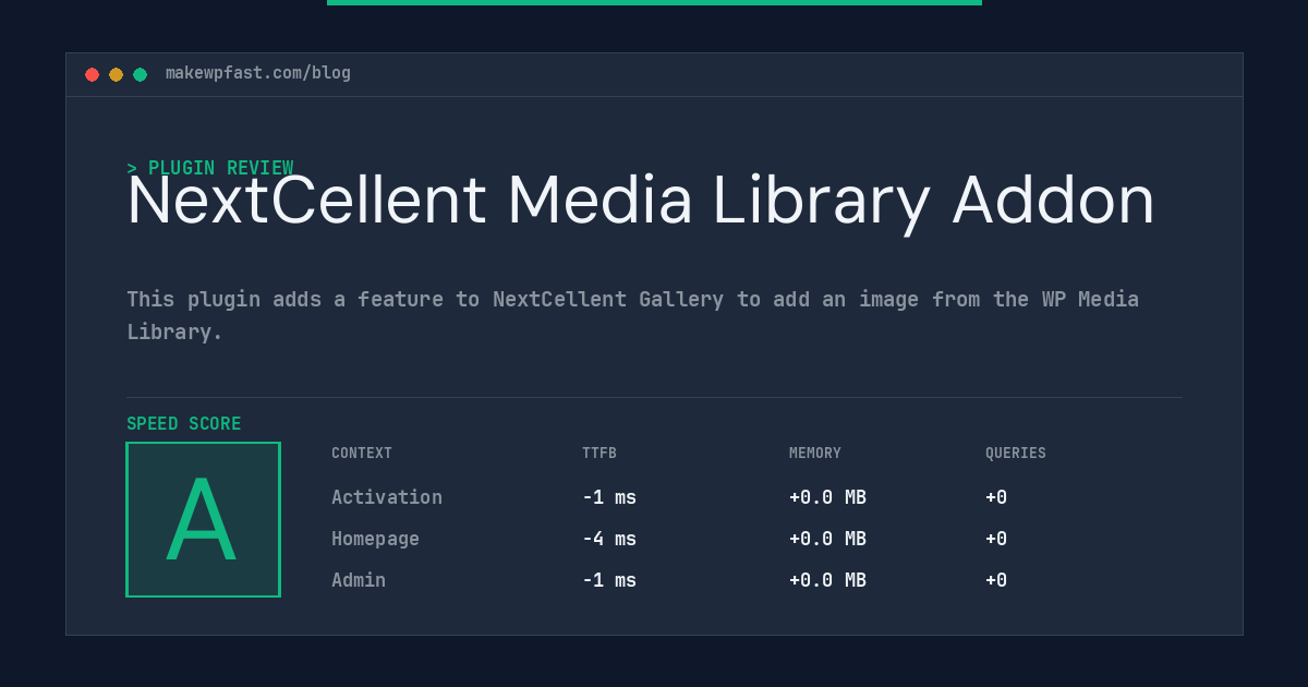 NextCellent Media Library Addon - MakeWPFast