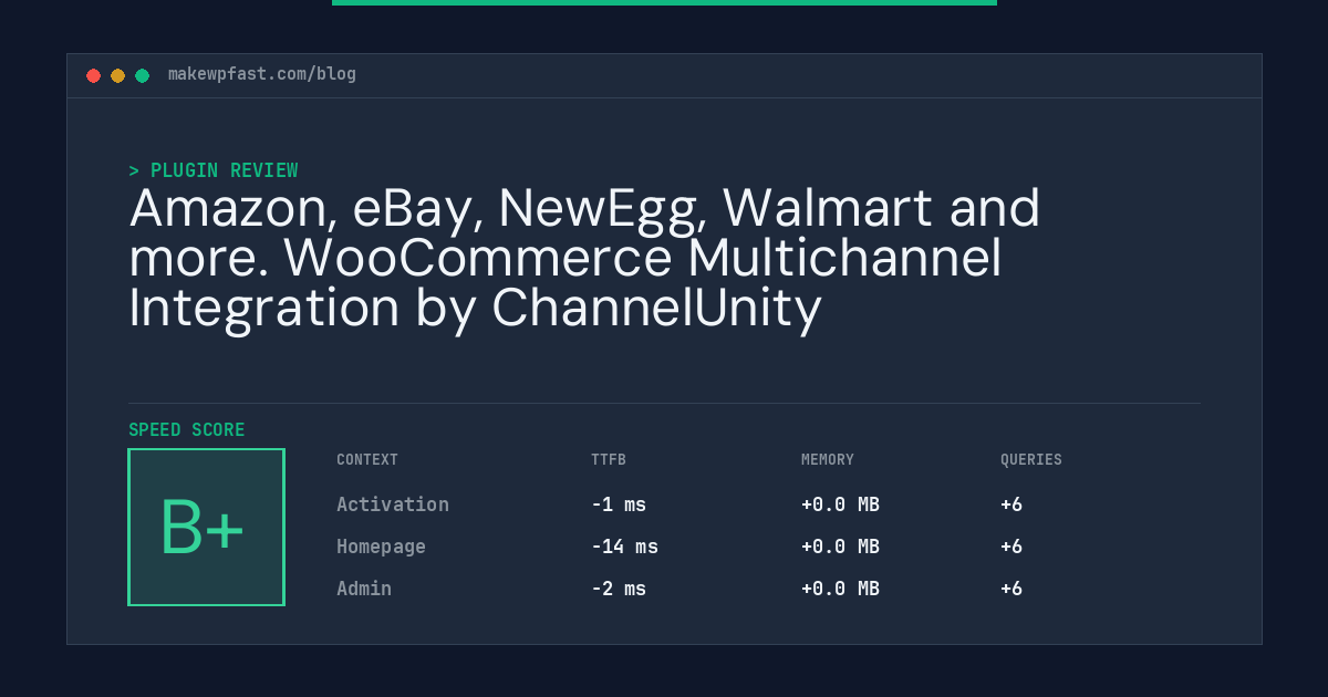Amazon, eBay, NewEgg, Walmart and more. WooCommerce Multichannel Integration by ChannelUnity - MakeWPFast