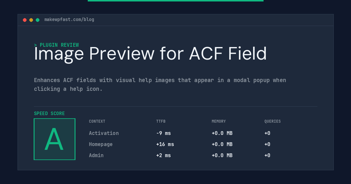 Image Preview for ACF Field - MakeWPFast