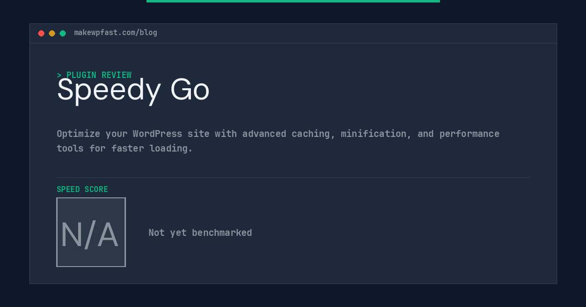 Speedy Go - MakeWPFast