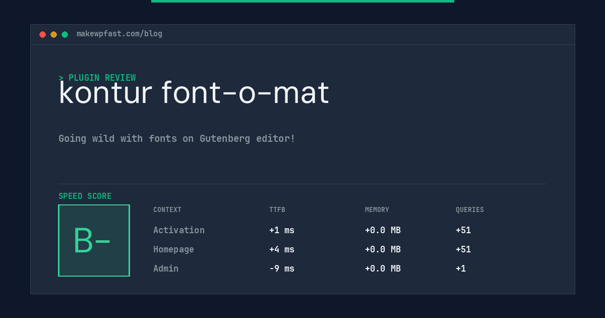 kontur font-o-mat - MakeWPFast